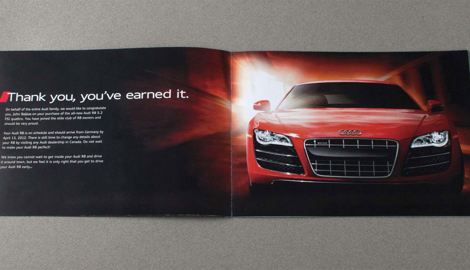 Audi R8 Mailer Image 5
